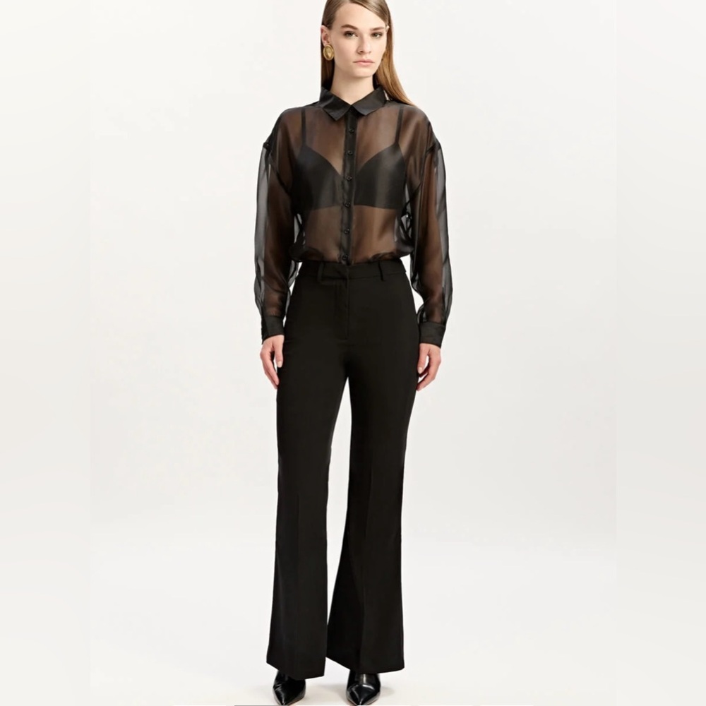 Bardot Halifax Slim Flare Black Pant Revolve NWT $129 Size Small✨